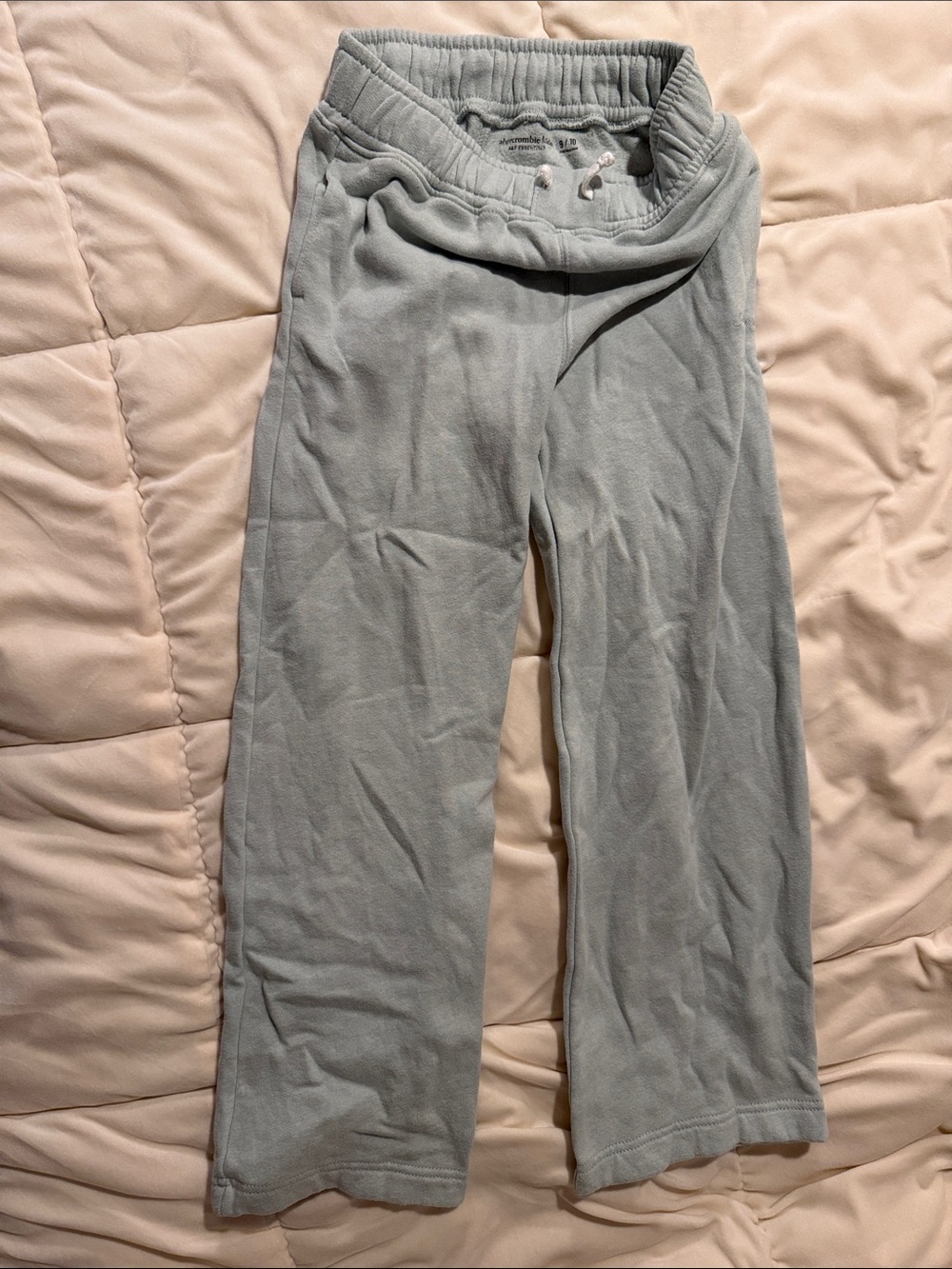 abercrombie kids Light Green Pull-On Joggers size 9/10
